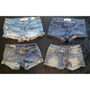 Short Shorts Bundle Sz 2 Petite 26" Waist Stretch Miss Me Preppy Summer Beach